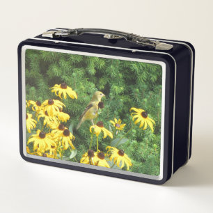 Schöne Yellow Bird Metal Lunch Box