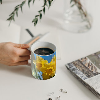 Schöne Yellow Daffodien Kaffeetasse