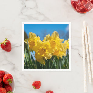 Schöne Yellow Daffodien Serviette