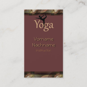 Schöne Yogalehrer Visitenkarte