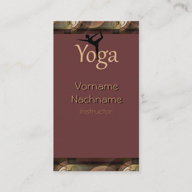 Schöne Yogalehrer Visitenkarte (Vorderseite)