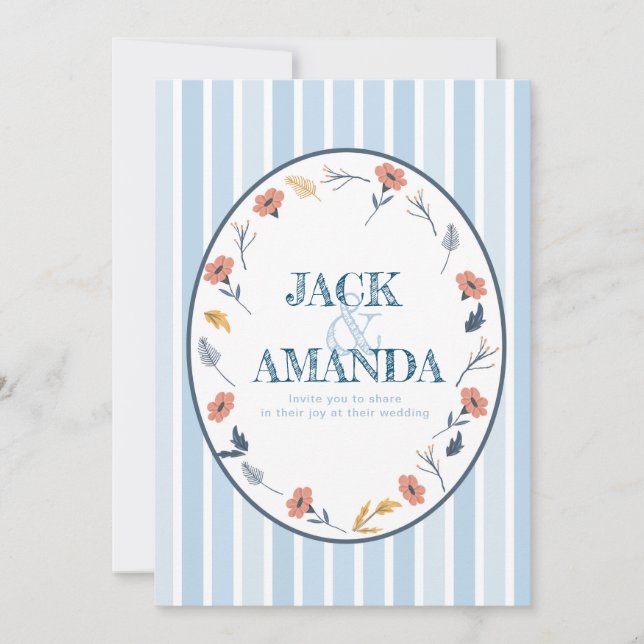 Schöne zeitlose blumengeschichtliche Einladungen (Vorderseite)