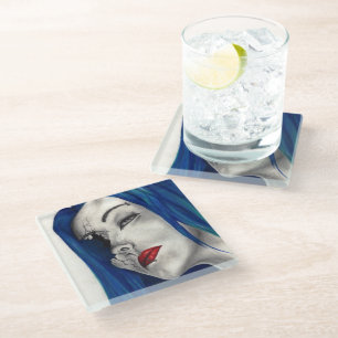 Schöne zerbrochene Fantasie Gotische Original Kuns Glasuntersetzer