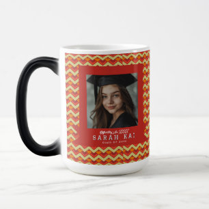 Schöne Zickzack-Druck-Absolventen-Kaffeetasse Verwandlungstasse