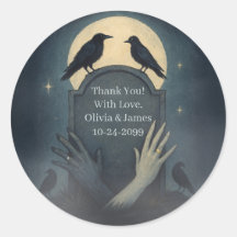 Schöne Zombie Moonlit Gothic Wedding Stickers