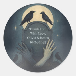 Schöne Zombie Moonlit Gothic Wedding Stickers