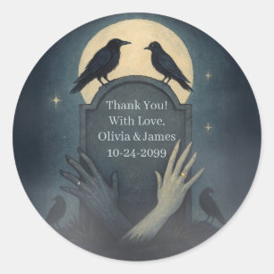 Schöne Zombie Moonlit Gothic Wedding Stickers