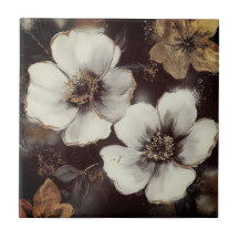 Schöne Zuhause-Fliesen aus Blumengold