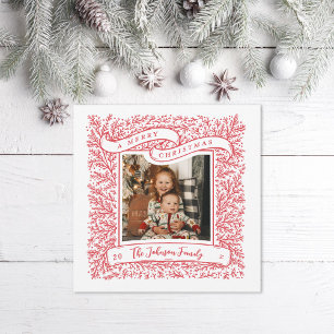 Schönen Branchen Rot und Weiß Foto Weihnachten
