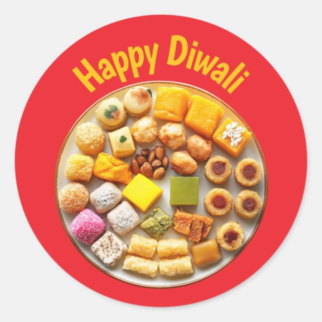 Schönen Deepavali Runder Aufkleber (Vorderseite)