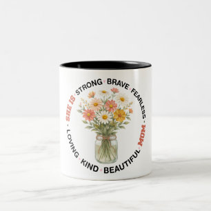 Schönen glücklichen Muttertag, Mama Zweifarbige Tasse