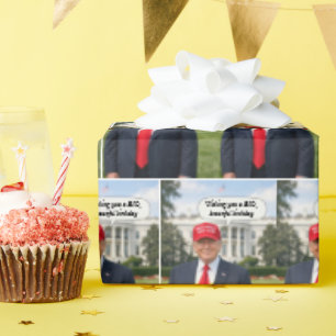 Schönen großen Geburtstagswunsch von Trump Geschenkpapier