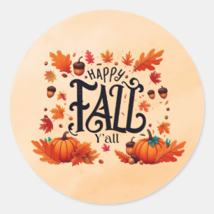 Schönen Herbst euch allen, Klassiker Runder Aufkleber