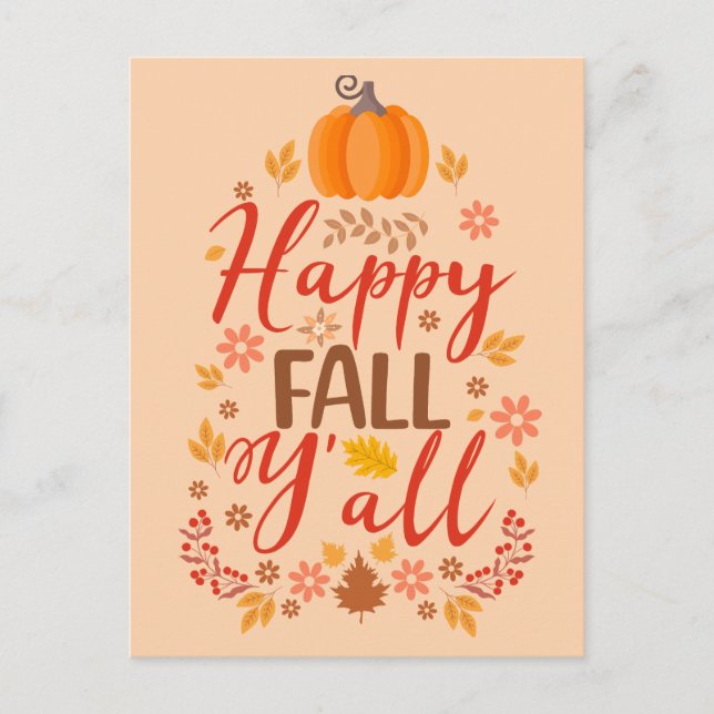 Schönen Herbst euch allen Postkarte (Vorderseite)