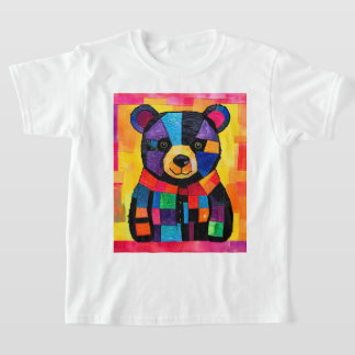 Schönen Patchworkbär T-Shirt