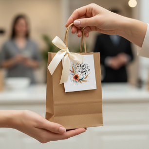 Schönen Tag floral Geschenkanhänger