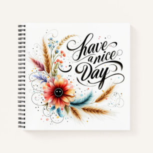Schönen Tag floral Notizbuch