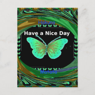 Schönen Tag und eine bessere Nacht Schmetterling.p Postkarte