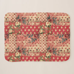Schöner abgenutzter Look Vintage Shabby Chic Flora Sherpadecke