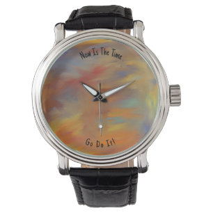 Schöner Abstrakter Marmor flüssig Armbanduhr