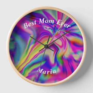 Schöner Abstrakter Marmor flüssig Uhr