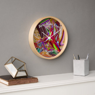 Schöner Abstrakter Marmor flüssig Uhr