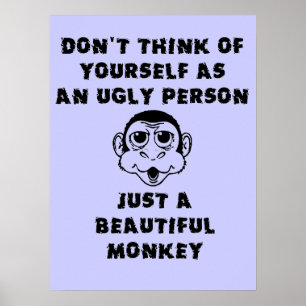 Schöner Affe Lustiges Poster Humor