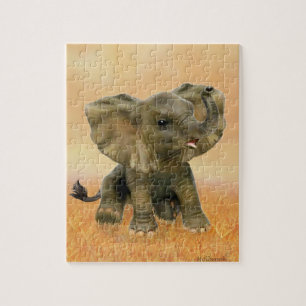 Schöner afrikanischer Baby-Elefant Puzzle