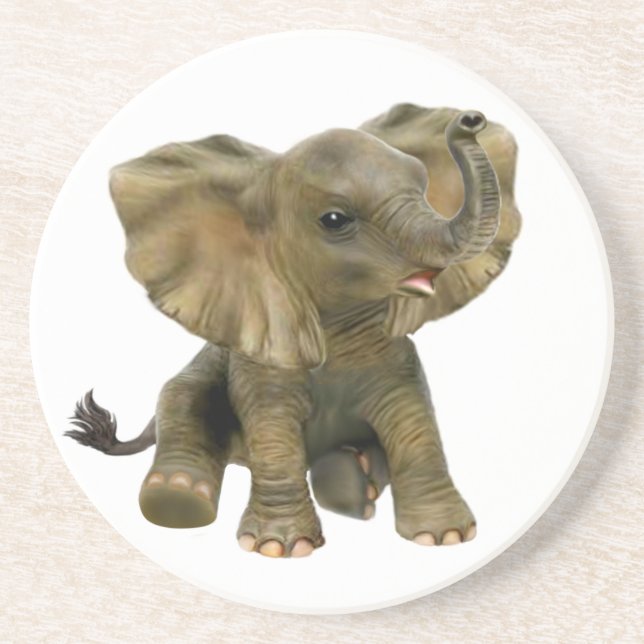 Schöner afrikanischer Baby-Elefant Untersetzer (Vorne)