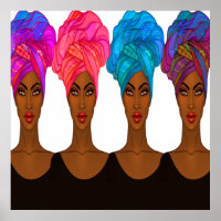 Schöner Afroamerikaner - Schwarzes Frauenposter