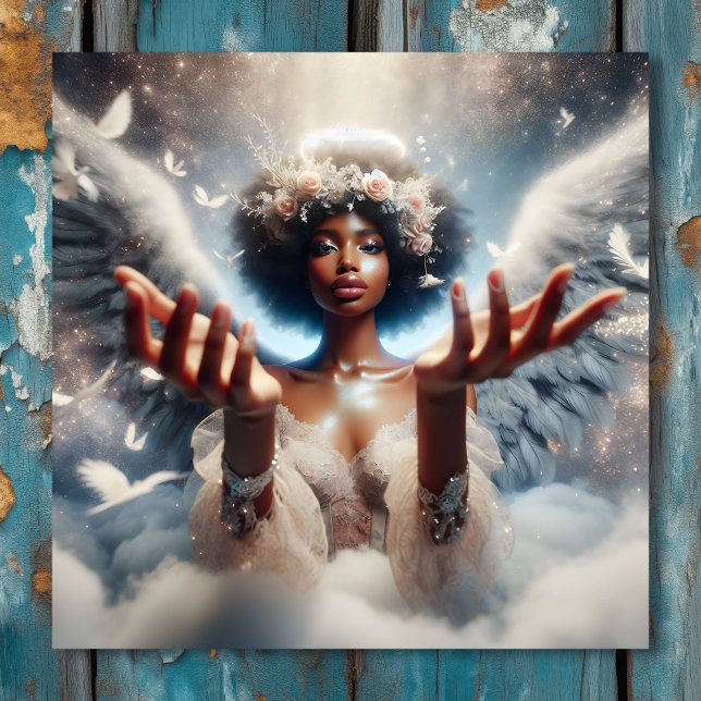 Schöner afroamerikanischer Angel Ethereal Poster (Von Creator hochgeladen)