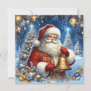 Schöner, anpassbarer Weihnachtsmann und Weihnachts Feiertagskarte
