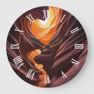 Schöner Antelope Canyon Navajo Nation  Große Wanduhr