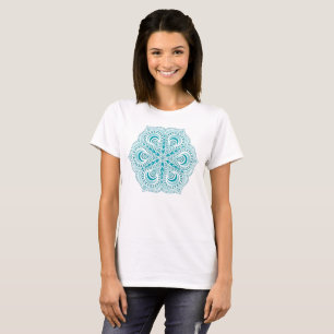 Schöner Aquamariner Blue Mandala T - Shirt