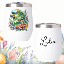 Schöner Aquarell Amazon Parrot Personalisiert