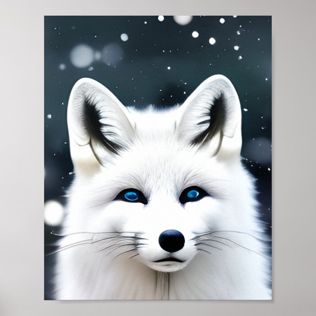 Schöner arktischer Fox Poster (Vorne)