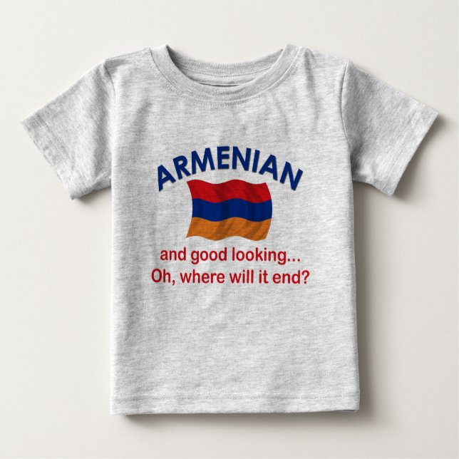 Schöner armenischer Säugling T Baby T-shirt (Vorderseite)
