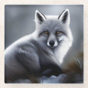 Schöner Artischer Fox Glasuntersetzer