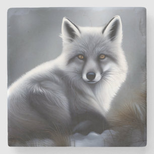 Schöner Artischer Fox Steinuntersetzer