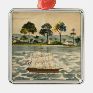 Schoner auf dem Wasser Ornament Aus Metall