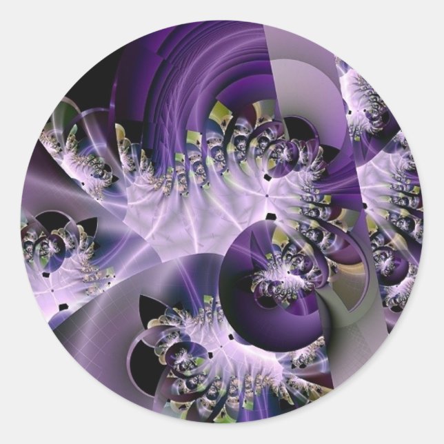 Schöner Aufkleber für digitale Kunst in Fractil (Vorderseite)