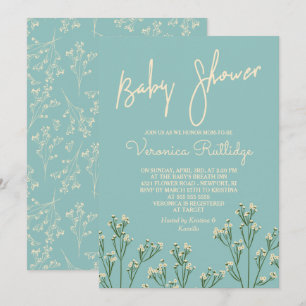 Schöner Baby-Atem Babyshower Einladung