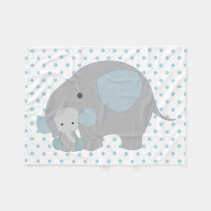 Schöner Baby-Blau-Elefant Fleecedecke