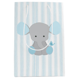 Schöner Baby-Blau-Elefant Mittlere Geschenktüte