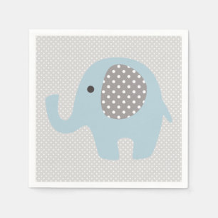 Schöner Baby-Blau-Elefant Serviette