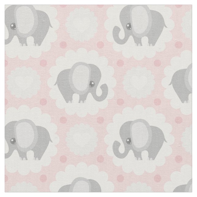 Schöner Baby-Elefant im Rosa Stoff (Nahaufnahme)