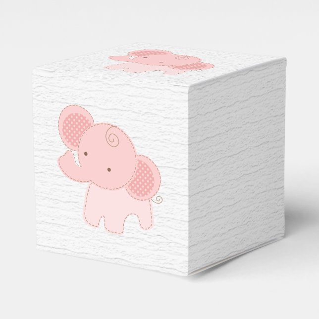 Schöner Baby Pink Elephant Geschenkschachtel (Vorderseite)