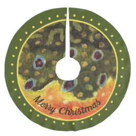 Schöner Bachforellenfang Polyester Weihnachtsbaumdecke