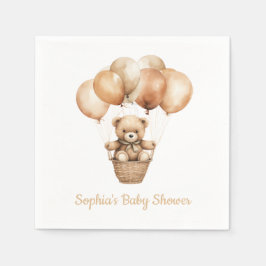 Schöner Bär mit Balloons Baby Duschpapier Napkin Serviette