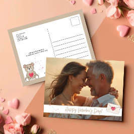 Schöner Bär mit kaffeemfarbenem Border Feiertagspostkarte